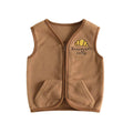 Thanksgiving Fleece Toddler Vest Vest The Trendy Toddlers Brown 9-12 M 