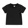 Solid Snap Buttons Toddler Tee Black 9-12 M 