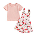 Strawberry Daisy Suspender Toddler Set   