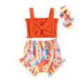 Solid Ribbed Top Floral Baby Set Sets The Trendy Toddlers 