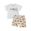 Short Sleeve Mama's Boy Excavator Toddler Set Sets The Trendy Toddlers 