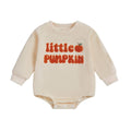 Long Sleeve Little Pumpkin Baby Bodysuit Beige 0-3 M