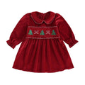 Puff Sleeve Velvet Christmas Toddler Dress