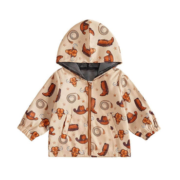 Western Zipper Hooded Toddler Jacket Jacket The Trendy Toddlers 