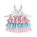 Sleeveless Bunny Bows Layered Toddler Dress