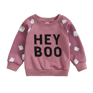 Hey Boo Purple Toddler Sweatshirt