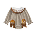 Long Sleeve Little Turkey Striped Baby Romper
