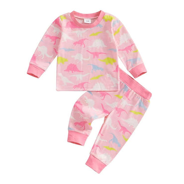 Pink Dinosaurs Toddler Pajama Set   