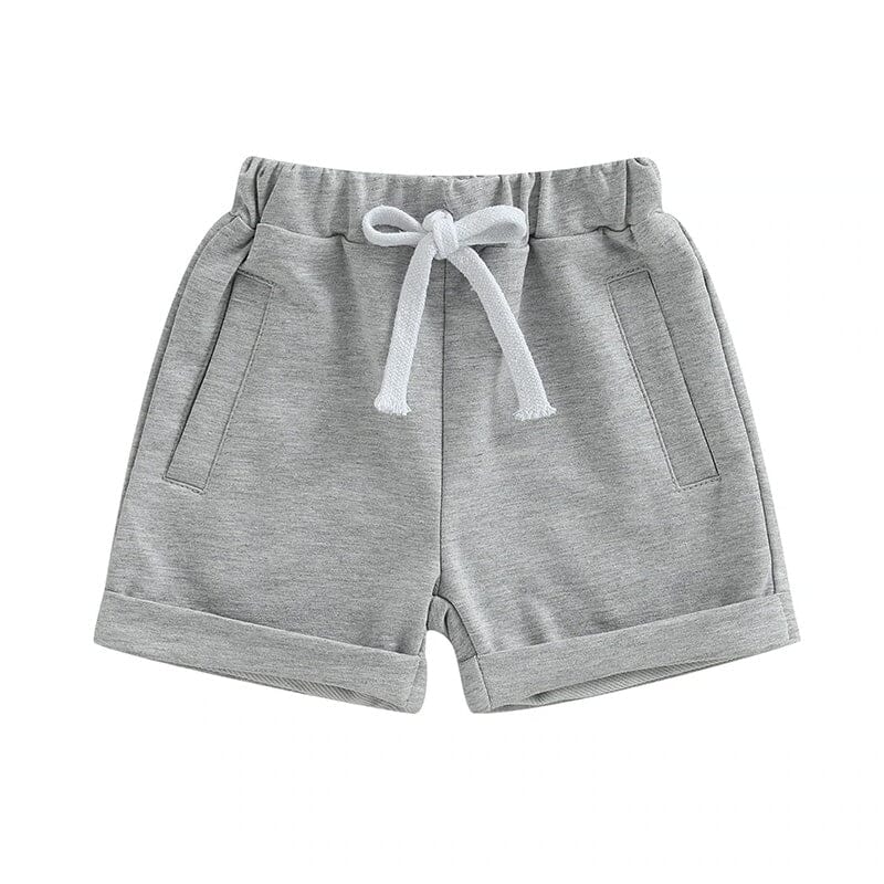 Solid Baby Shorts Shorts The Trendy Toddlers Gray 3-6 M 