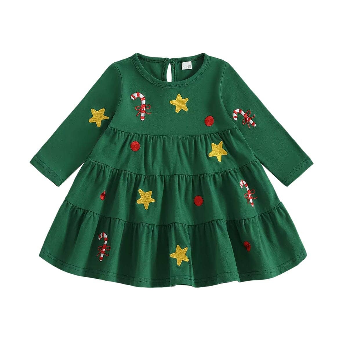Little Girl Long Sleeve Green Christmas Dress The Trendy Toddlers Little Girl Long Sleeve Green Christmas Dress The Trendy Toddlers