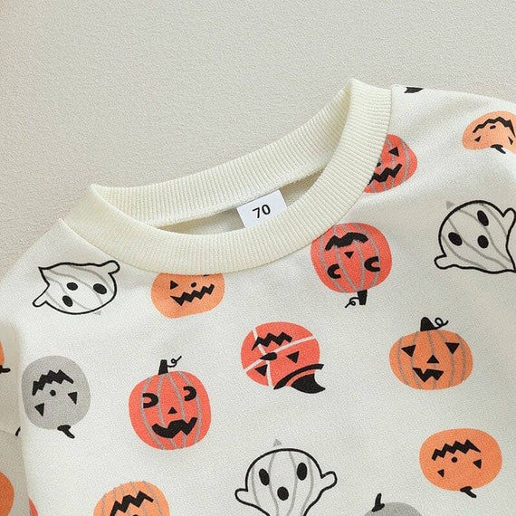 Long Sleeve Pumpkins Baby Bodysuit   