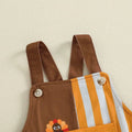 Sleeveless Striped Thanksgiving Baby Jumpsuit