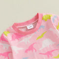 Pink Dinosaurs Toddler Pajama Set   