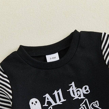 All The Ghouls Love Me Striped Baby Set Sets The Trendy Toddlers 