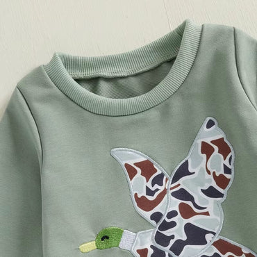 Long Sleeve Duck Camo Baby Set   