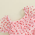 Valentine's Day Pink Hearts Toddler Dress   