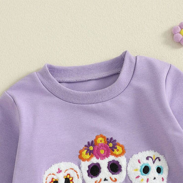 Long Sleeve Dia de los Muertos Baby Bodysuit