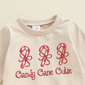Long Sleeve Candy Cane Cutie Baby Set