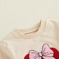 Long Sleeve Heart Bow Baby Bodysuit