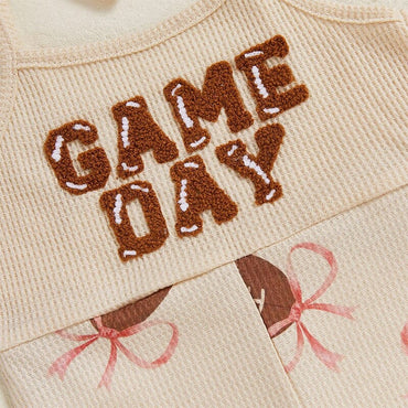 Sleeveless Game Day Flared Toddler Jumpsuit