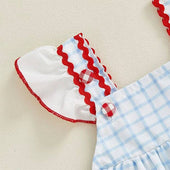 Baseball Checkered Shorts Baby Set