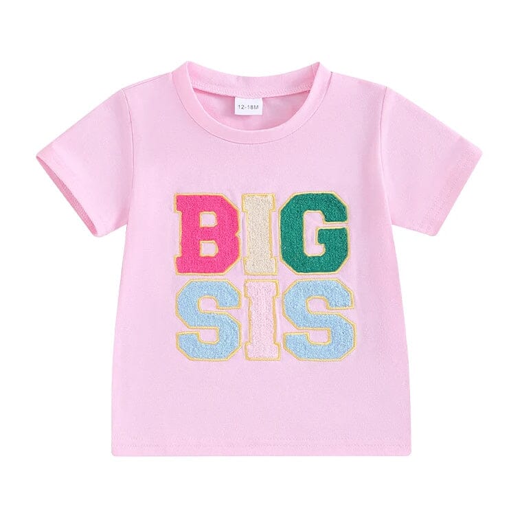 Big Sis Toddler Tee Pink 12-18 M 