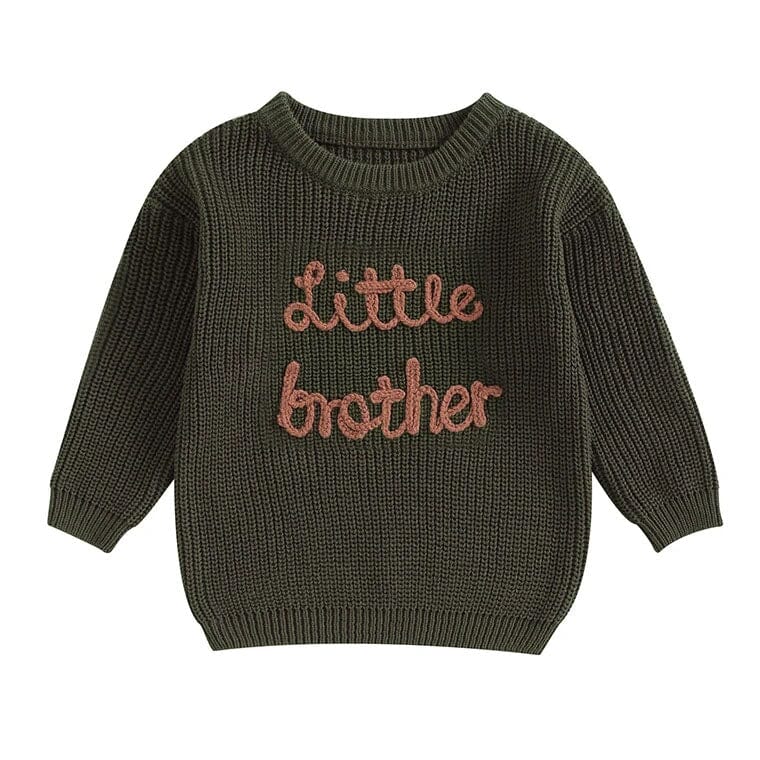 Little Brother Knitted Baby Sweater Dark Green 0-3 M 