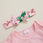 Long Sleeve Christmas Vibes Skirt Baby Set
