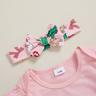 Long Sleeve Christmas Vibes Skirt Baby Set