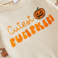 Long Sleeve Cutest Pumpkin Waffle Toddler Set