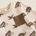 Long Sleeve Jurassic Bones Baby Set