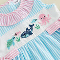 Sleeveless Seaside Striped Toddler Dress
