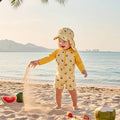 Long Sleeve Striped Bee Baby Swimsuit Swimwear The Trendy Toddlers 