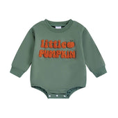 Long Sleeve Little Pumpkin Baby Bodysuit Green 0-3 M