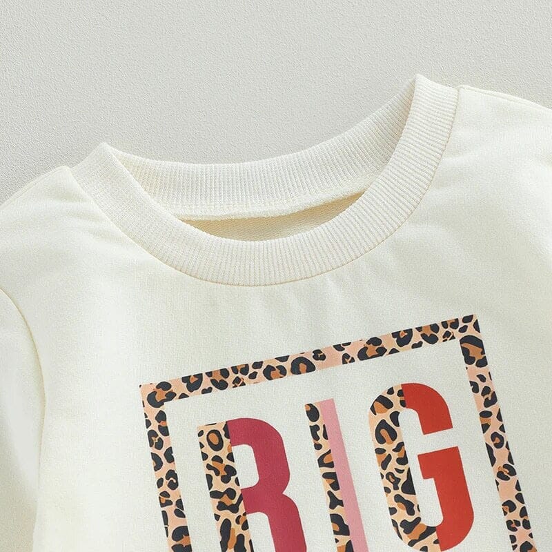 Big Sis Leopard Toddler Sweatshirt   