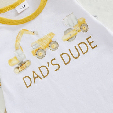 Long Sleeve Dad's Dude Baby Jumpsuit   