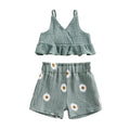 Daisy Linen Toddler Set Sets The Trendy Toddlers Green 18-24 M 