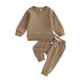 Solid Long Sleeve Baby Set Sets The Trendy Toddlers Brown 18-24 M 