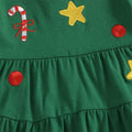 Long Sleeve Green Christmas Baby Dress