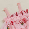 Sleeveless Christmas Tulle Toddler Dress
