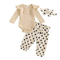 Long Sleeve Polka Dot Baby Set Beige 0-3 M 