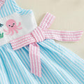 Sleeveless Seaside Striped Toddler Dress