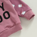 Hey Boo Purple Toddler Sweatshirt   