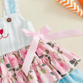 Sleeveless Bunny Bows Layered Toddler Dress