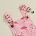 Pink Flamingo Toddler Romper   