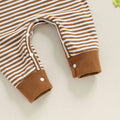 Long Sleeve Striped Turkey Baby Jumpsuit