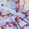 American Striped Baby Romper