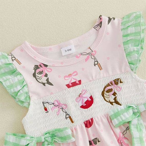 Fly Sleeve Fishing Baby Romper