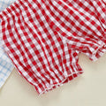 Baseball Checkered Shorts Baby Set