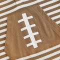 Short Sleeve Striped Football Baby Jumpsuit